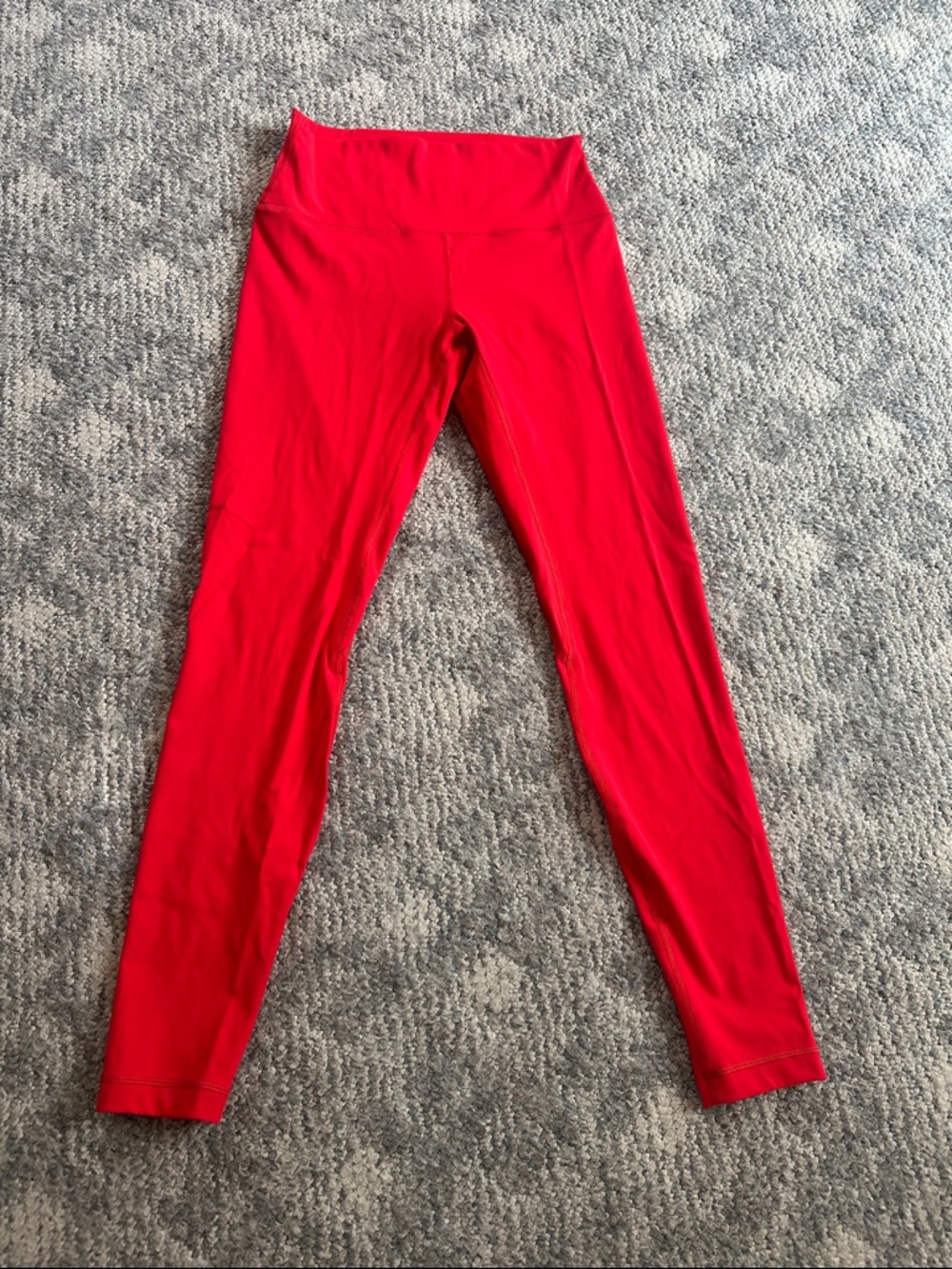 High-Waist Red Leggings - Women